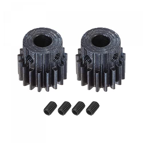 uxcell 1Mod 17T Pinion Gear 6mm Bore Hardened Steel Motor Rack Spur Gear with Step for RC Car Truck Buggy Gear Drive, 2 Set