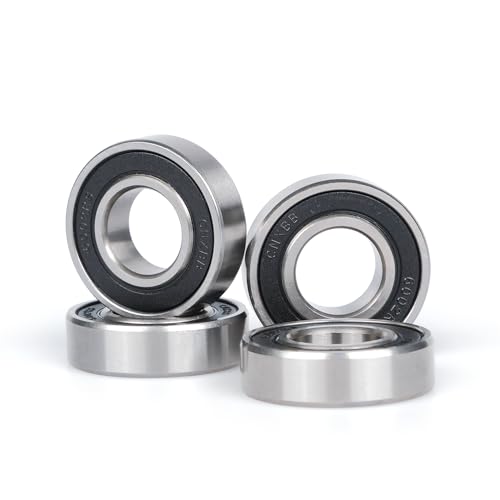 10 PCS 6002-2RS Double Rubber Sealed Deep Groove Ball Bearings 15x32x9mm, Deep Groove Ball Bearing ABCE-3 Pre-Lubricated, Chromium Bearing Steel (6002-2RS, 10) - size: 6002-2RS
