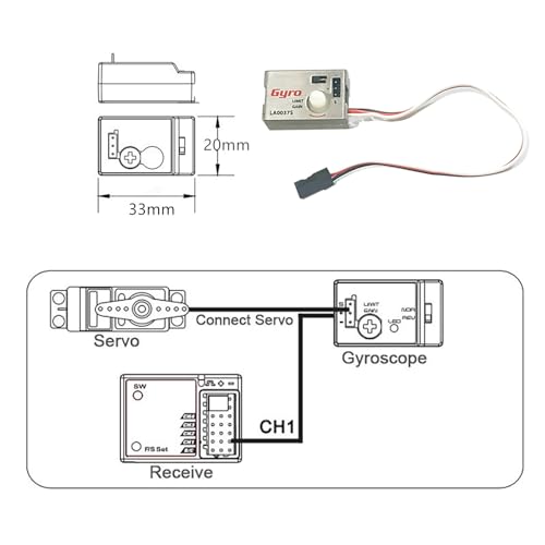 Digital Gyroscope Steering Gear Drift Running RC Car Modification for WPL D12 RC Car Accessory