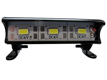 Apex RC 3 LED 55mm Aluminum Light Bar Compatible with Traxxas 1/16 Teton, 1/16 Summit, 1/16 E-Revo, ECX 1/18 Temper, 1/18 Rukus, 1/10 AMP Desert Buggy, 1/10 Boost Buggy & More #9040