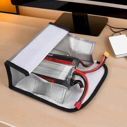 Lipo Battery Bag, Fireproof Safety Protection Battery Bag Explosion-Proof Functional Storage Guard Safe Pouch Lithium Storage Box Lipo