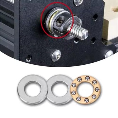 10pcs F8-19M Miniature Plane Axial Ball Bearing 3-in-1, 8mm x 19mm x 7mm Chrome Steel Single Direction