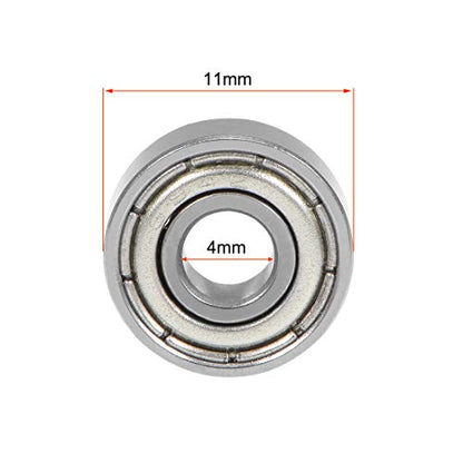 uxcell 694ZZ Deep Groove Ball Bearing 4x11x4mm Double Shielded Chrome Steel Bearings 5-Pack - size: 4mmx11mmx4mm