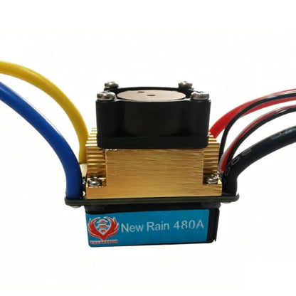 480A Three Mode Brushed Speed Controller ESC Regler for 1/10 1/8 Touring car,Buggy,Short Course Truck,Monster,truggy,rovk Crawler and Tank, Boat(Tamiya Plug)
