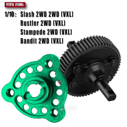 RC Upgrades Part for 1/10 Slash/Rustler/Stampede/Bandit 2WD VXL,48P 76T 83T 86T 90T Spur Gear &Transmission Gear &Slipper Clutch &Pressure Plate &Slipper Rebuild Kit,Green - color: Green(for 2wd)