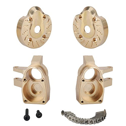kingsea Brass Inner Outer Portal Drive Housing Steering Knuckle Compatible with Axial SCX10III AXI03007 Capra Unlimited Trail Buggy UTB 1/10 RC Crawler Brass Weights Upgrade Parts(4pcs/kit,200g)