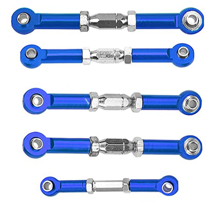 Metal Turnbuckles Rod Camber Links Steering Linkage Tie Rods Pull Rod Compatible with Redcat Racing Blackout SC,SC Pro, XTE, XTE Pro,XBE,XBE Pro 1/10 RC Car (Blue) - color: Blue