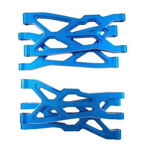 Front Rear Suspension Arm Set for ARRMA Typhon 3S BLX Big Rock 3S (Blue) | 6061-T6 Aluminum,CNC Machined,Heavy Duty,Direct Replacement,Improved Stability,AR330543,AR330540 - color: Blue