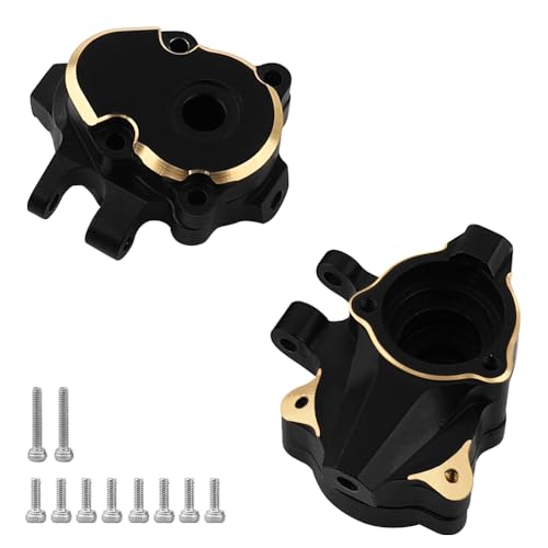 Heavy Duty Brass Steering Knuckles + Front Axle Weights Cover for Redcat Ascent-18 1/18 RC Crawler Upgrades Parts, 50g/Set (Front)