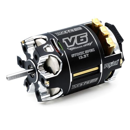 Surpass Hobby Rocket 540 V6 sensored Brushless Motor,Lower Resistance Brushless Motor for 1:10 RC Racing Car (Shaft 3.175, 13.5T kv) - size: 13.5T KV, style: 540-V6 Motor