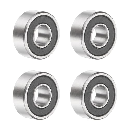 uxcell 4Pcs SMR104-2RS Deep Groove Ball Bearings, 4x10x4mm 440C Stainless Steel Double Shielded Bearings, ABEC 5 - size: 4x10x4mm
