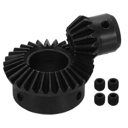 uxcell 2Pcs Tapered Bevel Gears Set, 1.5 Mod 1:2 (15T/30T) Harden Steel Straight Bevel Gear, 90 Degree Steering Motor Gears, (6/20mm Shaft Hole with Keyway) - size: 6/20mm