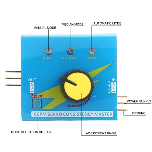 3 Channel Servo Tester, RC Servo Controller with Manual Auto Mode, for ESC Motor Testing Speed Tester, Dual Output 4.2-6.0V