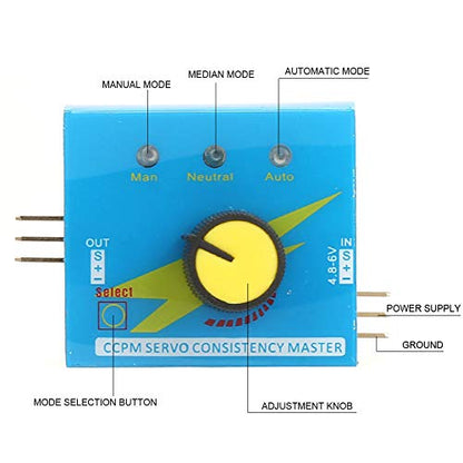 3 Channel Servo Tester, RC Servo Controller with Manual Auto Mode, for ESC Motor Testing Speed Tester, Dual Output 4.2-6.0V