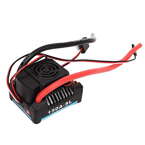 Diydeg 150A Brushless ESC, Electric Speed Controller Compatible with Sensorless Brushless Motors with Multiple Protections, Easy Programming RC ESC for 1/8 RC Car Truck