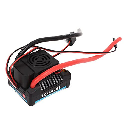 Diydeg 150A Brushless ESC, Electric Speed Controller Compatible with Sensorless Brushless Motors with Multiple Protections, Easy Programming RC ESC for 1/8 RC Car Truck