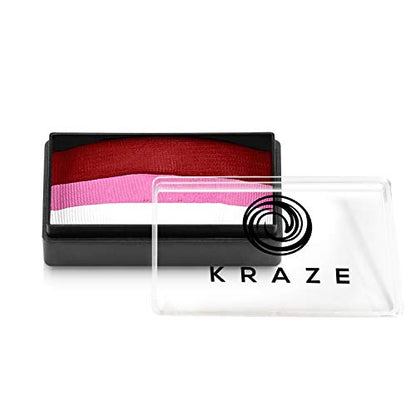 Dome Stroke - Pink Rose (25 gm), Professional 1-Stroke Split Cake, Hypoallergenic, Non-Toxic, Water Activated Face & Body Painting Makeup Supplies for Adults - color: Pink Rose