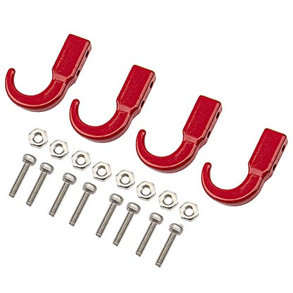 4Pack ShareGoo Metal Winch Hook Trailer Tow Hooks Compatible with TRX-4 HSP Redcat Tamiya CC01 Axial SCX10 D90 HPI 1/10 RC Crawler Car