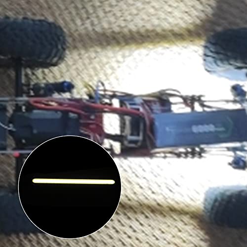 2PCS HIRCQOO 1/10 RC Car LED Chassis Lights Compatible with Traxxas TRX-4 TRX-6 Axial SCX10 II 90046 RC4WD D90 D110 1/10 RC Crawler Car Truck (White,100x20mm) - color: White,100x20mm