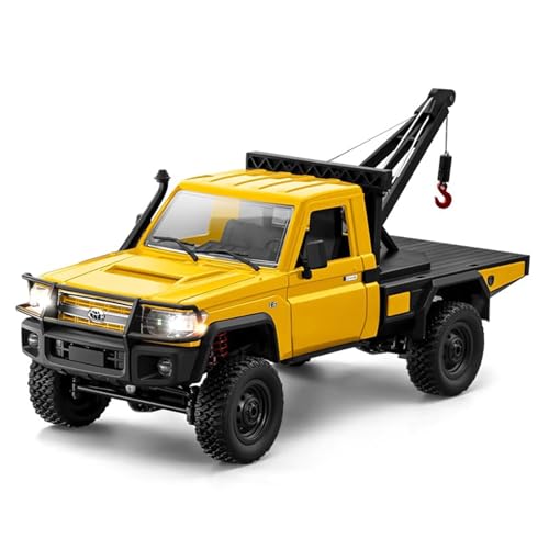 1/12 RC Crane Truck, MN-82T LC79 RTR RC Crawler, 4WD Off-Road Tow Car RTR 2.4GHz RC Pick-up Trail Truck for Adults Hobby Toys (Yellow) - color: Yellow