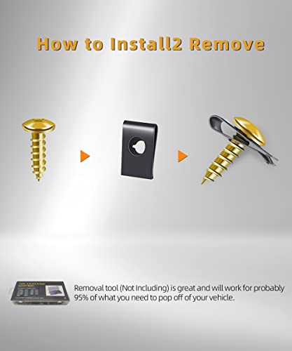 170PCS U-Clip Screw Kit,Car U Clip with Screw,Auto Car U Nuts with Self Tapping Screw Spire U Clips Car Fastener Clips Set,Car Interior Assortment Kit for for Dash Door Panel Interior Trim Panels