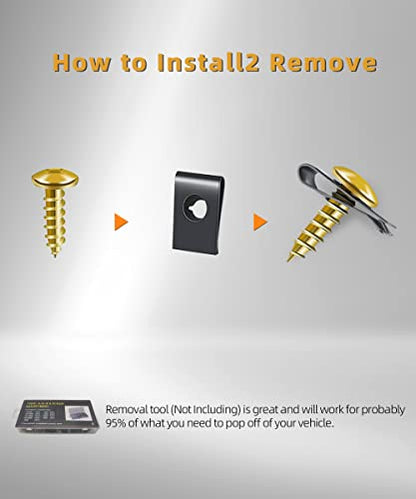 170PCS U-Clip Screw Kit,Car U Clip with Screw,Auto Car U Nuts with Self Tapping Screw Spire U Clips Car Fastener Clips Set,Car Interior Assortment Kit for for Dash Door Panel Interior Trim Panels