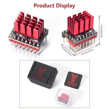BIGTREETECH TMC5160T V1.0 SPI Stepper Motor Driver Ultra-Silent Drivers Support SPI with Heatsink for Manta M8P/Octopus/Octopus Pro/SKR 3/SKR 3 EZ/SKR Pro 3D Printer Control Board (4 PCS) - style: TMC5160T V1.0*4