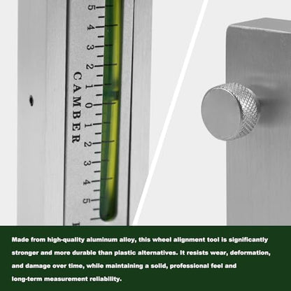 RULLINE Aluminum Alloy Magnetic Camber&Caster Gauge Wheel Alignment Tool | Universal for Car Truck RV Strut Alignment - size: Aluminum Alloy