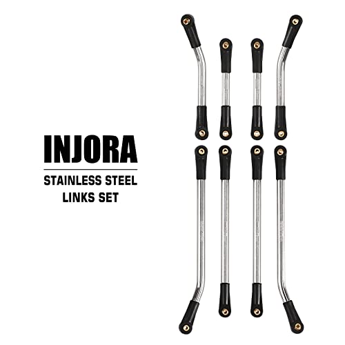 INJORA Steel High Clearance 4 Link for SCX24 Gladiator Power Wagon (Silver) - color: Silver