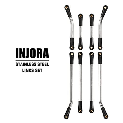 INJORA Steel High Clearance 4 Link for SCX24 Gladiator Power Wagon (Silver) - color: Silver