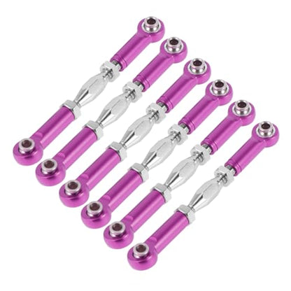 6pcs Aluminum Turnbuckle Rod Linkages for Rc Buggy Turnbuckle Rod Linkage Bolts for Rc Car Upgrade Made of Metal Easy Install - color: Purple