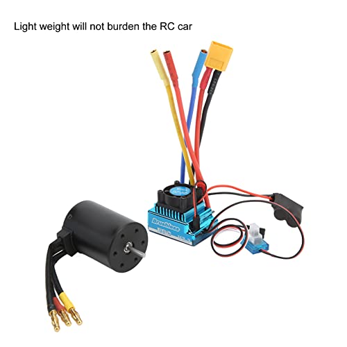RiToEasysports Brushless ESC Combo, High Speed 2300KV 120A Motor Controller for 1/10 1/8 Scale RC Cars Off-Road Racing Crawling