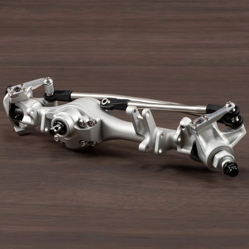 Machined Aluminum F10T Offset Straight Axle Set for 1/10 RC Crawler, Silver | With AR44 30T 8T Gear Set, 192mm Hex to Hex Width, Fits VS4-10 SCX10 II Leaf Spring Chassis - color: Clear