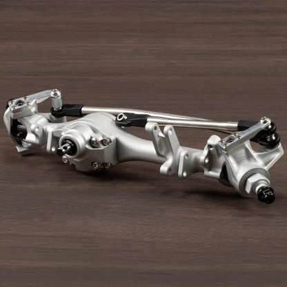Machined Aluminum F10T Offset Straight Axle Set for 1/10 RC Crawler, Silver | With AR44 30T 8T Gear Set, 192mm Hex to Hex Width, Fits VS4-10 SCX10 II Leaf Spring Chassis - color: Clear