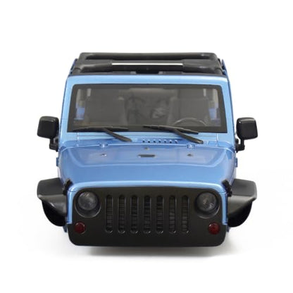 1/10 RC Jeep Wrangler Convertible Hard Shell Kit, for 1/10 RC Crawler TRX4 Axial SCX10 90046 90027 313 Wheelbase Shell Modification Accessories (Blue) - color: Blue