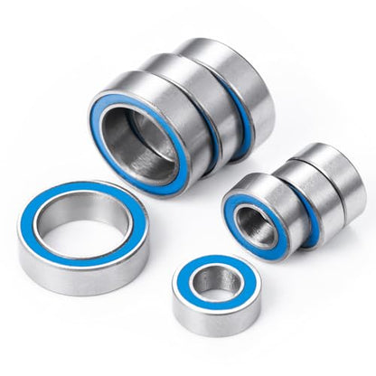 SWX 8Pcs Bearings & 12Pcs Pins for 1/16 Mini E-REVO | Sealed Bearings, Wheel Hex Pins, 20Pcs Set, 1/16 E-REVO, Mini TRX