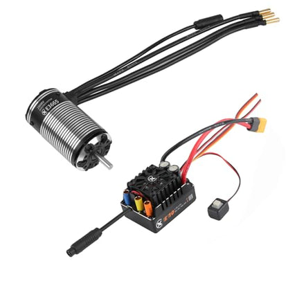 XC E3665 & E10 Sensored Brushless Motor and ESC Combo for RC Car,2-4S Lipo,IP67 Water Proof,Applicable to: 1/10 Short Course,Trucks,Monster (2500KV+E10 XT60) - size: 2500KV+E10 XT60