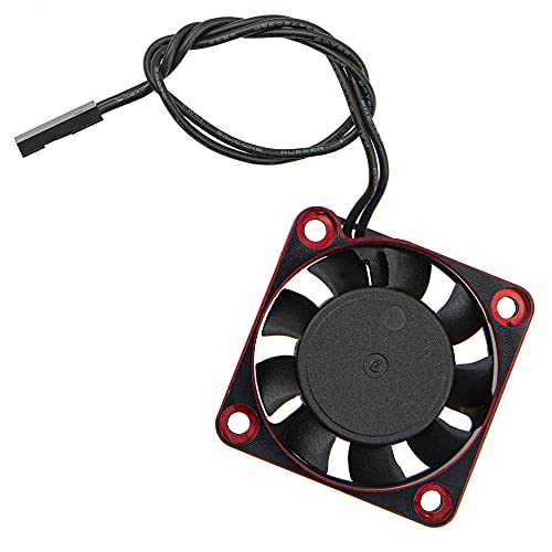 ShareGoo Alloy Brushless Motor ESC Cooling Fan Heatsink 18000RPM 40x40mm JST Plug for 1/8 1/10 1/12 RC Car 540 550 Brushless Motor,4010 (Black-Red) - color: Black-Red