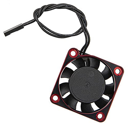 ShareGoo Alloy Brushless Motor ESC Cooling Fan Heatsink 18000RPM 40x40mm JST Plug for 1/8 1/10 1/12 RC Car 540 550 Brushless Motor,4010 (Black-Red) - color: Black-Red