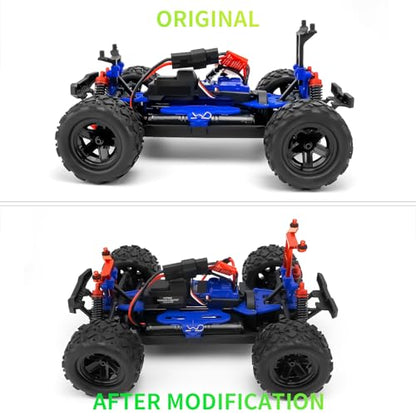Aluminum Alloy Front & Rear Body Mount Post，Red | Upgrade Parts, For Tra-xxas 1/18 Latrax Teton Desert Prerunner SST, RC Car - color: Red