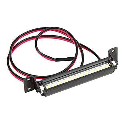 1/10-4 Scx10 4WD RC Crawler Car Mini Roof Light Bar 12 LED Black Kit