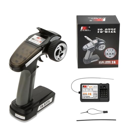 Flysky FS-GT2E AFHDS 2A 2.4ghz 2CH Radio System Transmitter for RC Car Boat with FS-A3 Receiver