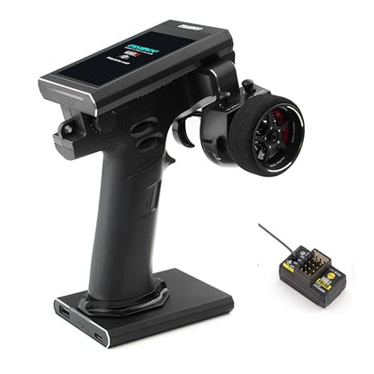 Flysky Noble NB4+ 2.4GHz 8CH Radio TX, RC Transmitter with FGR4B RC Receiver, AFHDS 3 Protocol - Remote Controller, Surface Radio TX with Receiver for RC Cars, RC Boats (HELIDIRECT)