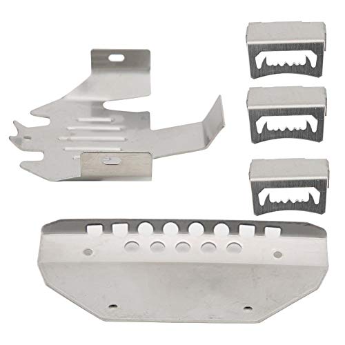 Tbest RC Accessory, 5Pcs Stainless Steel 6-Wheels Remoted Control Crawler Car Chassis Armors Skid Plate RC Vehicle Model Car Replacement Accessory Fit for -6 G63 Skid Plate