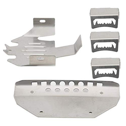 Tbest RC Accessory, 5Pcs Stainless Steel 6-Wheels Remoted Control Crawler Car Chassis Armors Skid Plate RC Vehicle Model Car Replacement Accessory Fit for -6 G63 Skid Plate