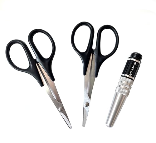 0-14mm RC Body Reamer Hole Pucher Curved&Straight Scissors RC Tools for RC Car Truck Bodyshell Hobby Repair