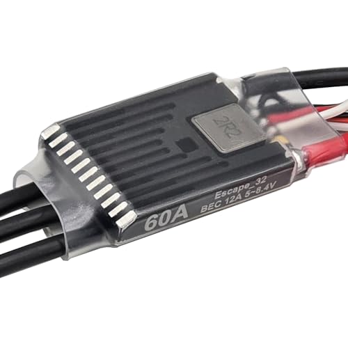 Ghost 60A Brushless ESC,Electric Speed Controller 12A BEC 5-8.4V,with WiFi-Link Parameter Configuration, for 1/10 Axial SCX10 TRX-4 TRX-6 RC Crawler Car - color: 60A ESC