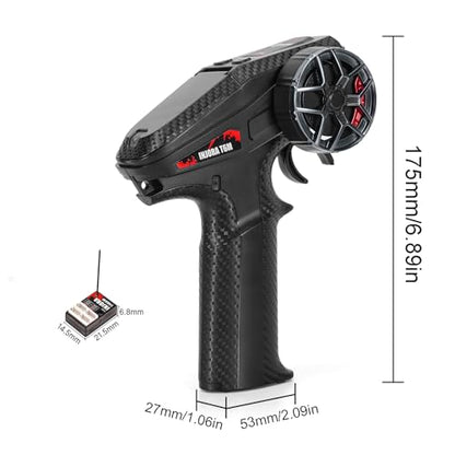 INJORA T6M 2.4GHz Transmitter with 4CH Receiver for 1/30 1/24 1/18 RC Car