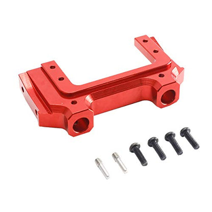 Metal Front Bumper Mount Servo Bracket for 1/10 Axial SCX10 II AX90046 RC Crawler Car Upgrade Parts (Red) - color: Red