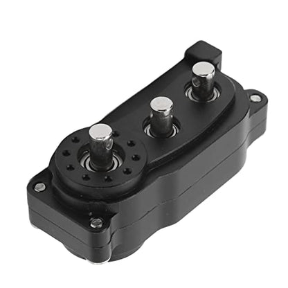 ZAWELYIO 2 Speed Gear Box Transfer Case for Axial SCX10 1/10 Scale Crawlers - 313mm WB CNC Machined with Dual Ratio Output (Black) - color: Black
